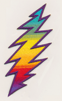 Grateful Dead Bolt Patch-embroidered iron -on