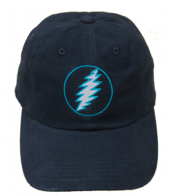 Grateful Dead Lightning Bolt Embroidered Ball Cap-Navy