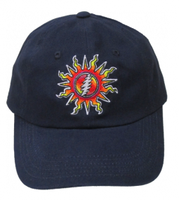 Grateful Dead Sunshine Lightnin' Embroidered Ball Cap-Navy