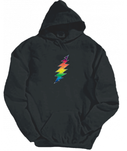 Grateful Dead Lightning Bolt Hoodie Black