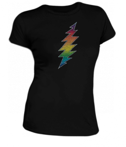 Rainbow Grateful Dead Lightning Bolt  Juniours T