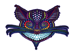 Small Cheshire Face Sticker , 2.5" Wide.