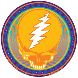 Grateful Dead sticker- Small Orange Sunshine-2.25"